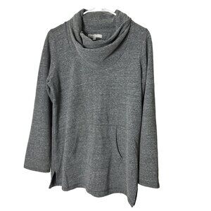 Cleo Size Lrg Women’s Grey Turtleneck Double Neck Layer